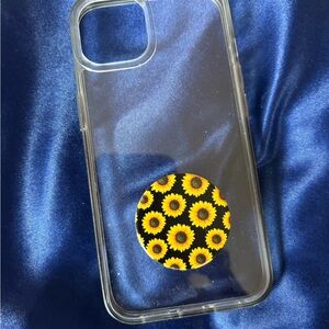 Sunflower Clear Phone Case iPhone case 12,13,14,15